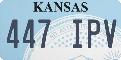KS license plate 447IPV