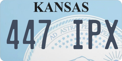 KS license plate 447IPX