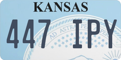 KS license plate 447IPY