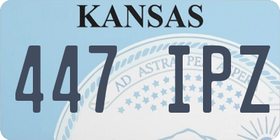 KS license plate 447IPZ