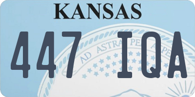 KS license plate 447IQA