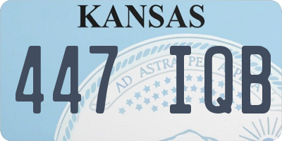 KS license plate 447IQB