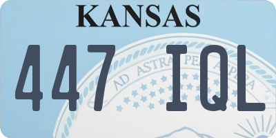 KS license plate 447IQL