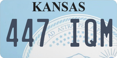 KS license plate 447IQM