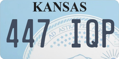 KS license plate 447IQP