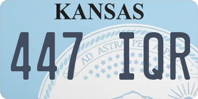 KS license plate 447IQR