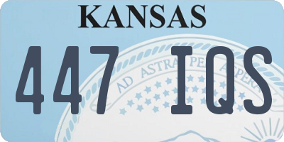 KS license plate 447IQS