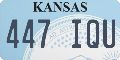 KS license plate 447IQU