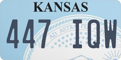 KS license plate 447IQW