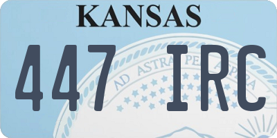 KS license plate 447IRC