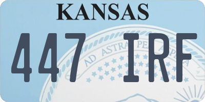 KS license plate 447IRF