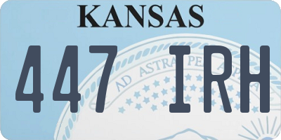 KS license plate 447IRH