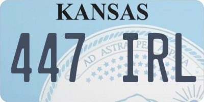 KS license plate 447IRL