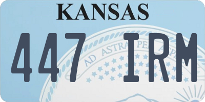 KS license plate 447IRM