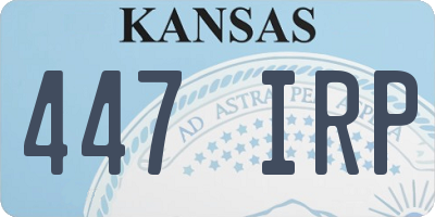 KS license plate 447IRP