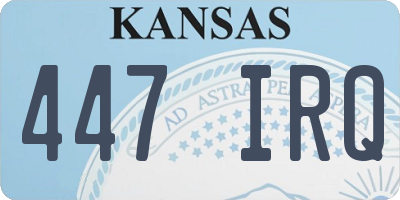 KS license plate 447IRQ