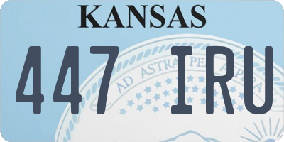 KS license plate 447IRU