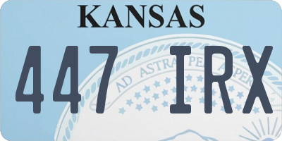 KS license plate 447IRX