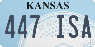 KS license plate 447ISA