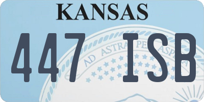 KS license plate 447ISB