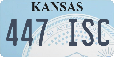 KS license plate 447ISC