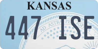 KS license plate 447ISE