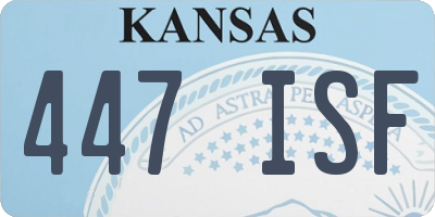 KS license plate 447ISF
