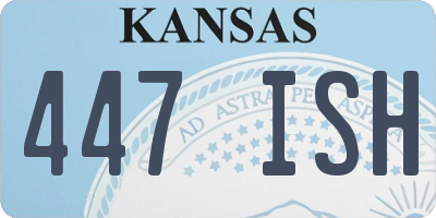 KS license plate 447ISH