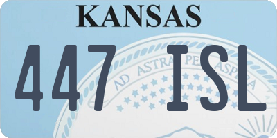 KS license plate 447ISL