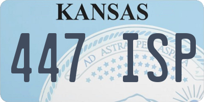 KS license plate 447ISP