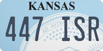 KS license plate 447ISR