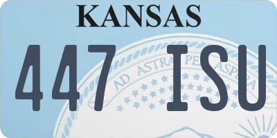 KS license plate 447ISU