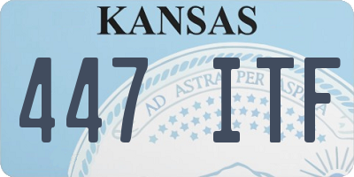 KS license plate 447ITF
