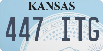 KS license plate 447ITG