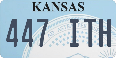 KS license plate 447ITH
