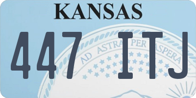 KS license plate 447ITJ