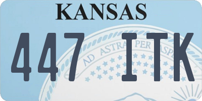 KS license plate 447ITK