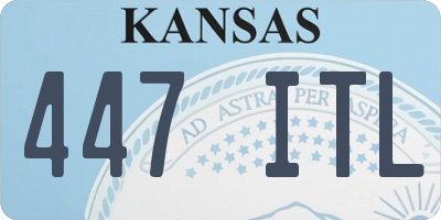 KS license plate 447ITL