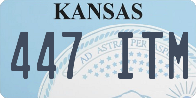 KS license plate 447ITM