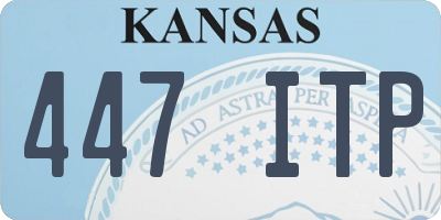 KS license plate 447ITP