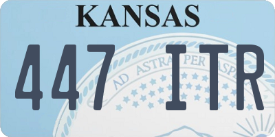 KS license plate 447ITR