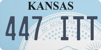 KS license plate 447ITT