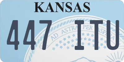 KS license plate 447ITU