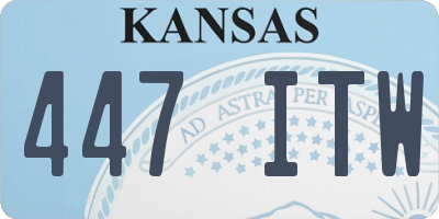 KS license plate 447ITW