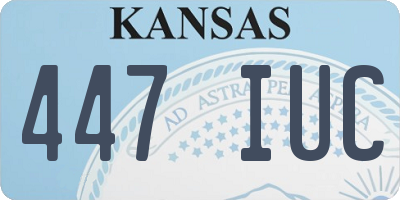 KS license plate 447IUC