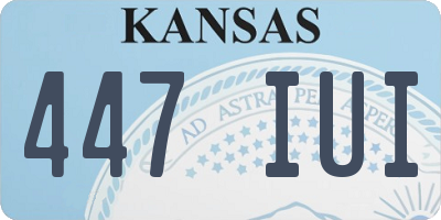 KS license plate 447IUI