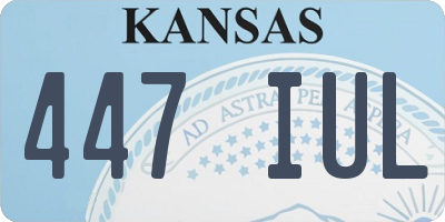 KS license plate 447IUL
