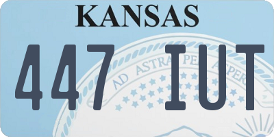 KS license plate 447IUT