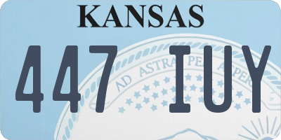KS license plate 447IUY