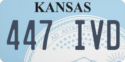 KS license plate 447IVD